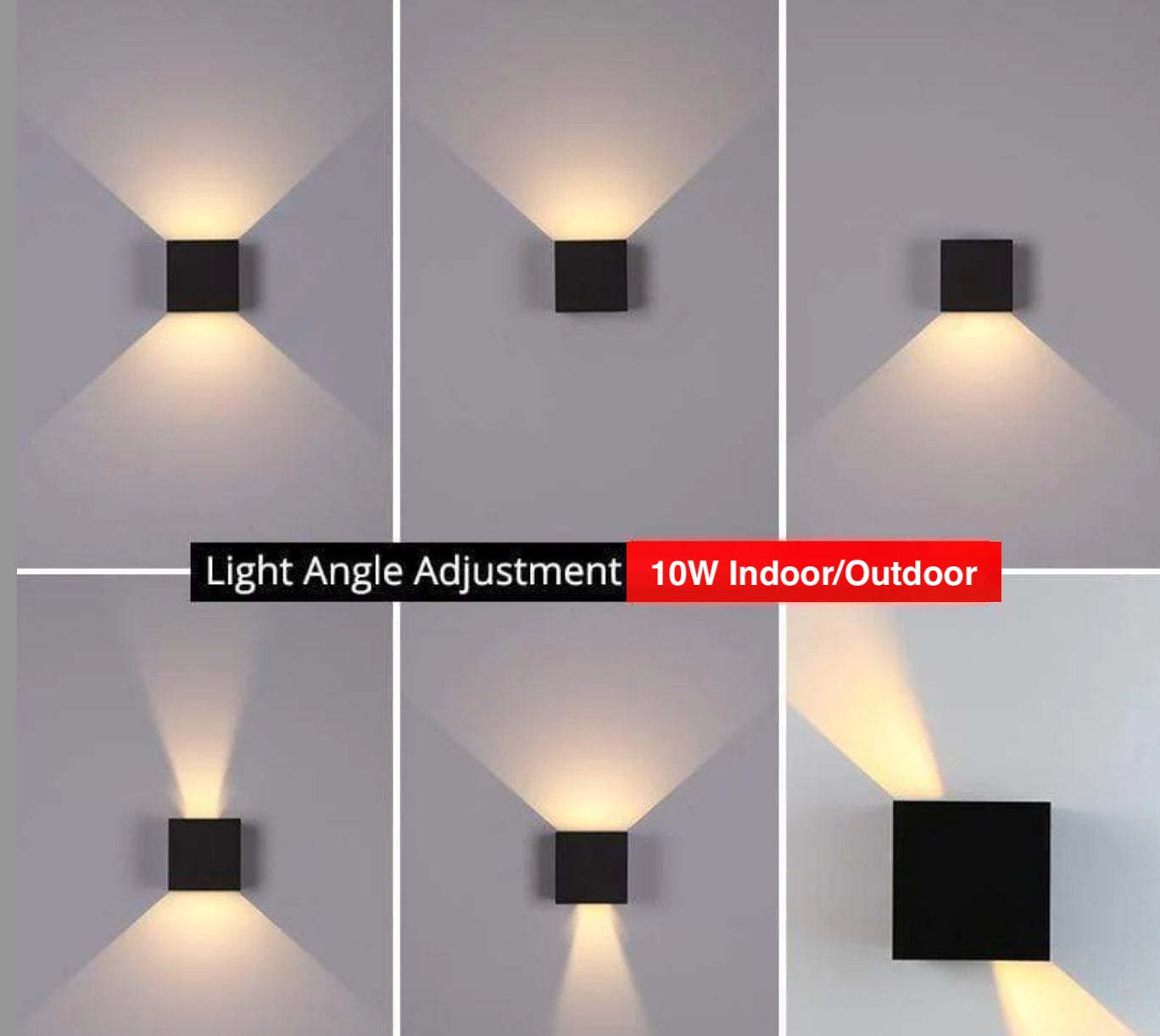 Applique murale LED moderne en aluminium étanche pour l'intérieur et l'extérieur