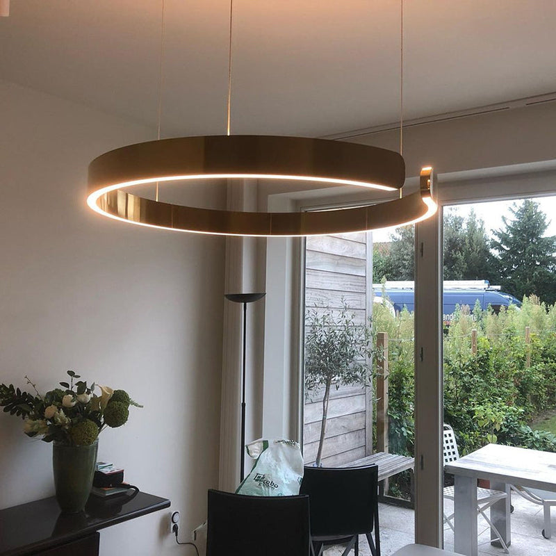 Lampe pendante moderne à LED en forme de cercle