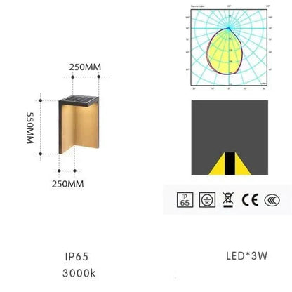 Lampe solaire extérieure Block Lane