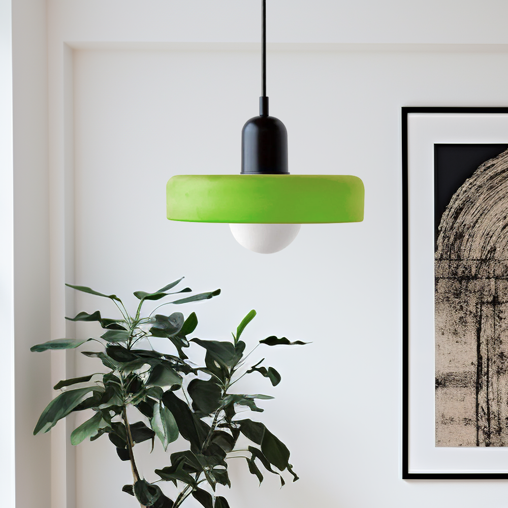 Lampe Suspendue Bauhaus En Verre Coloré