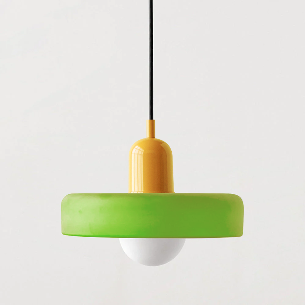 Lampe Suspendue Bauhaus En Verre Coloré