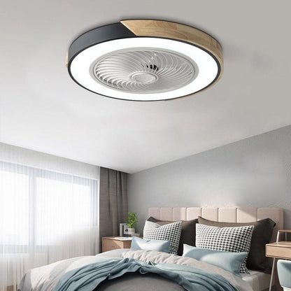 Ventilateur De Plafond Rond Carré À Led Intégré Sans Pales Avec Télécommande