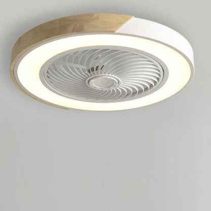 Ventilateur De Plafond Rond Carré À Led Intégré Sans Pales Avec Télécommande