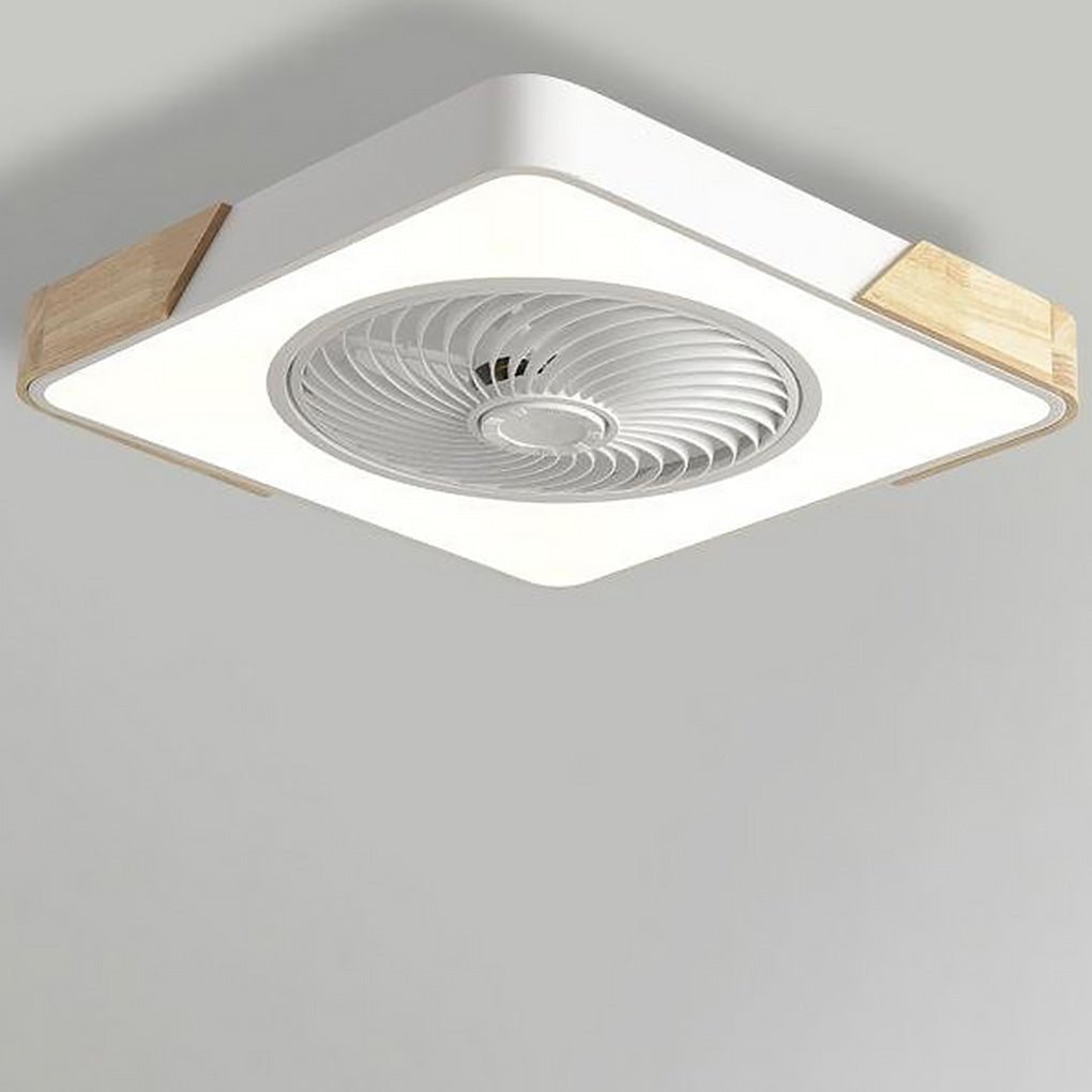 Ventilateur De Plafond Rond Carré À Led Intégré Sans Pales Avec Télécommande