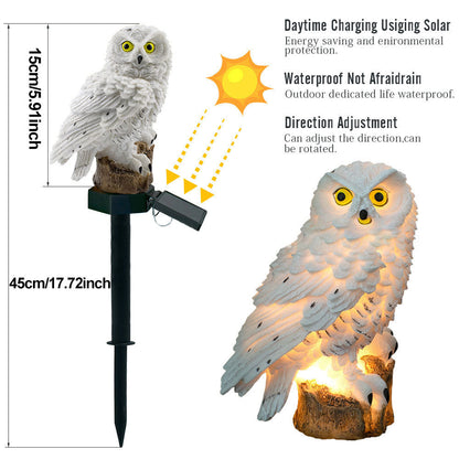 Lampe solaire en forme de hibou (lot de 2)